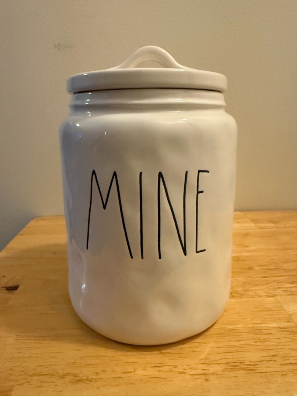 Rae Dunn Ceramic "MINE" Canister